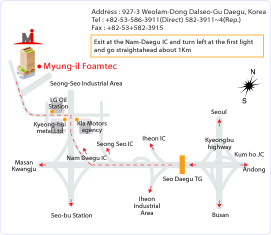 map of Myungil Foamtec